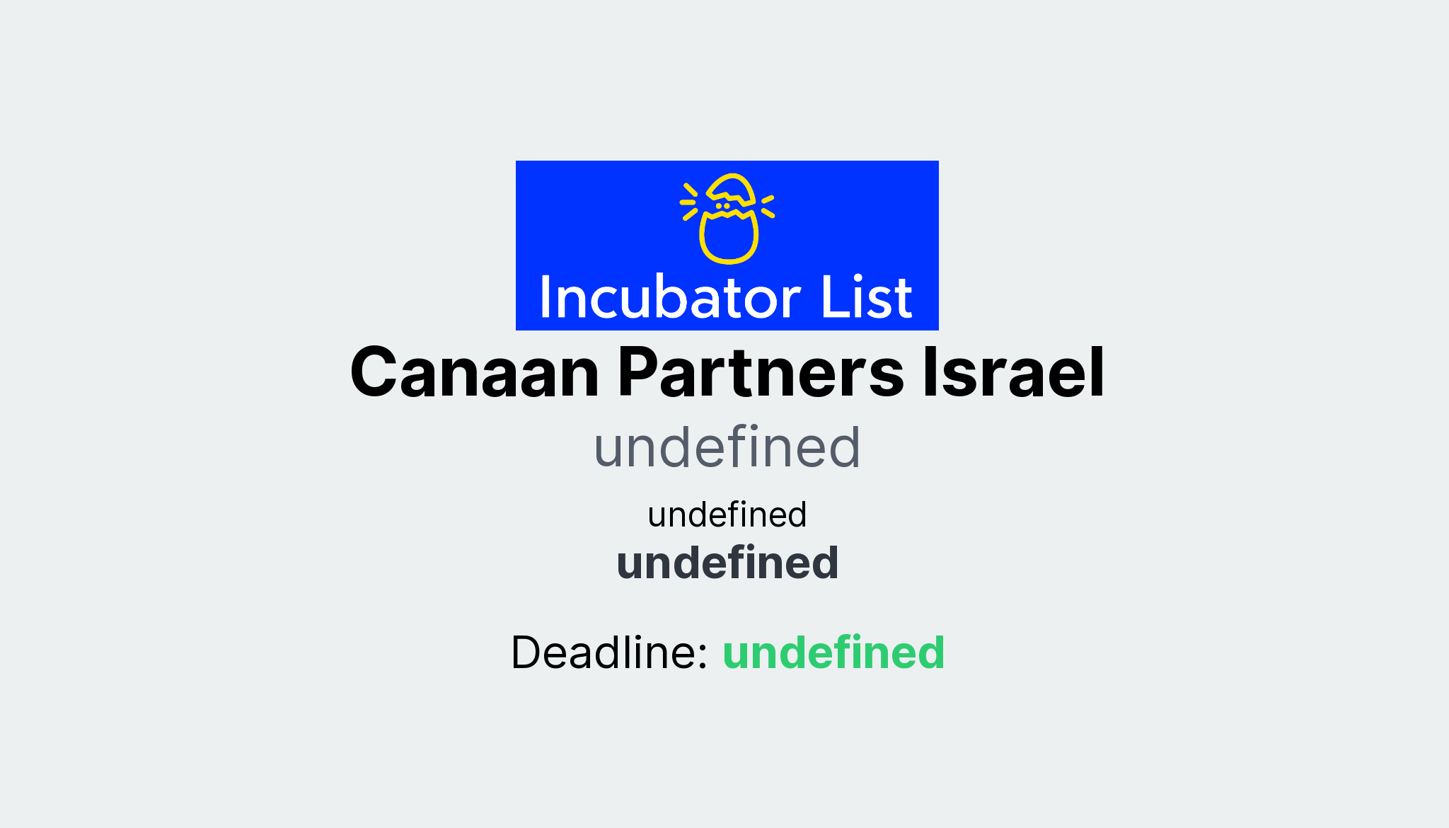 Canaan Partners Israel Key Information